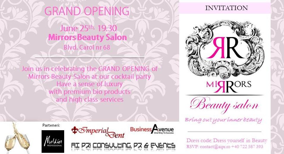Mirrors Beauty Salon Grand Opening