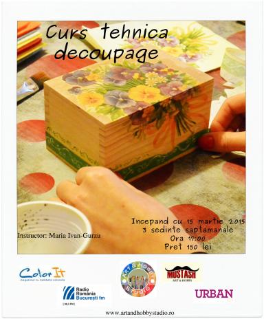 poze curs tehnica decoupage