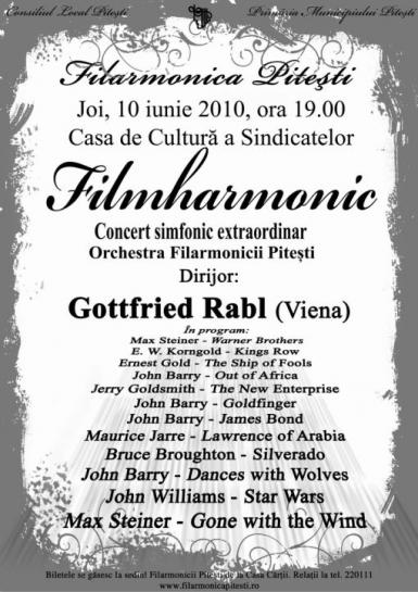 poze concert muzica de film filarmonica pitesti