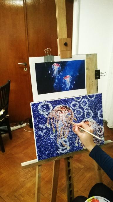 poze curs de pictura pointilism