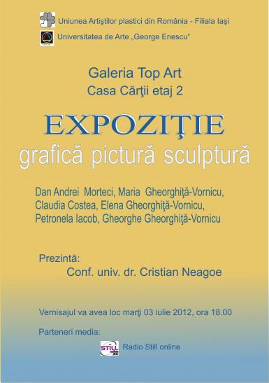 poze expozitie de grafica pictura si sculptura