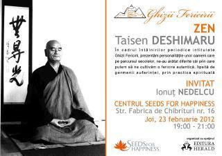 poze ghizii fericirii despre zen si taisen deshimaru