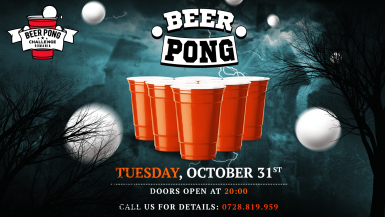 poze halloween beer pong party