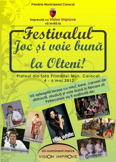 poze invitatie la festivalul joc si voie buna la olteni mun caracal