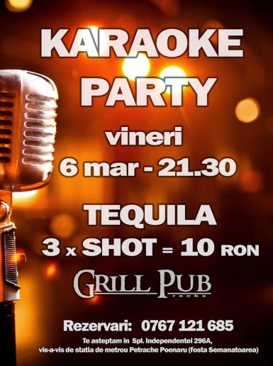 poze karaoke party in grill pub