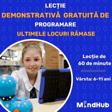 poze lectie demo gratuita de programare pentru copii