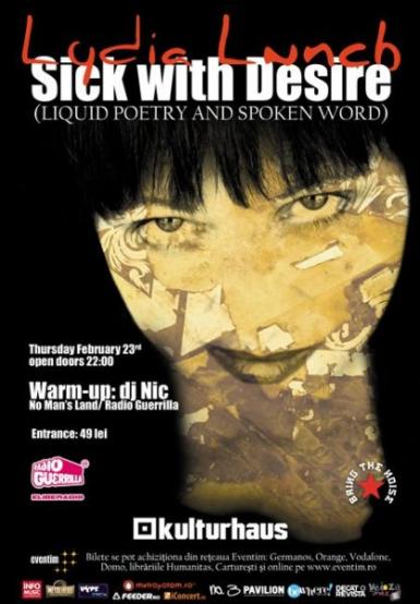 poze recital lydia lunch in kulturhaus