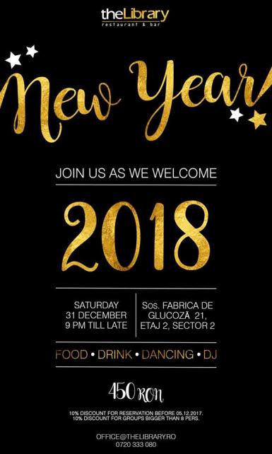 poze revelion 2018 la the library restaurant bar