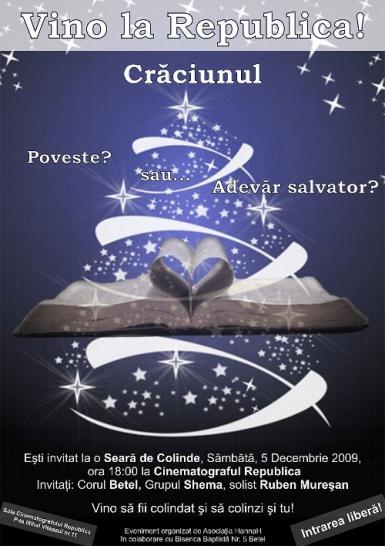 poze seara de colinde la cinema republica