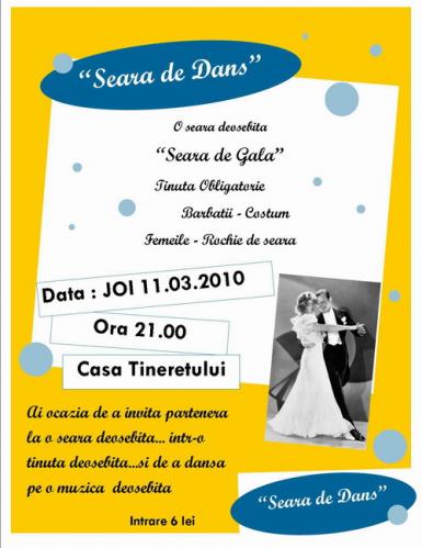 seara de gala la casa tineretului oradea
