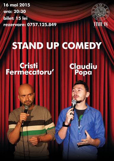 poze stand up comedy cu claudiu popa si cristi fermecatoru time in