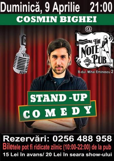 poze stand up comedy cu cosmin bighei