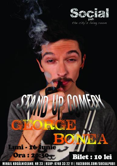 poze stand up comedy cu george bonea social pub