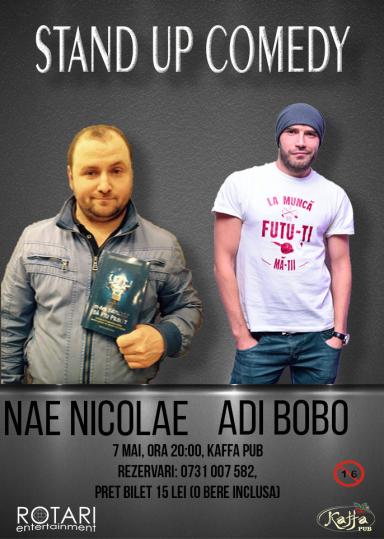 poze stand up comedy cu nae nicolae si adi bobo kaffa pub