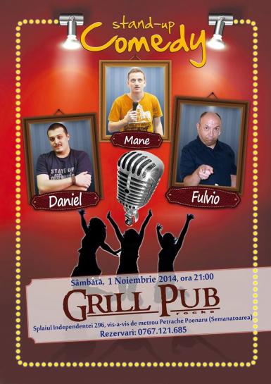 poze stand up comedy in grill pub