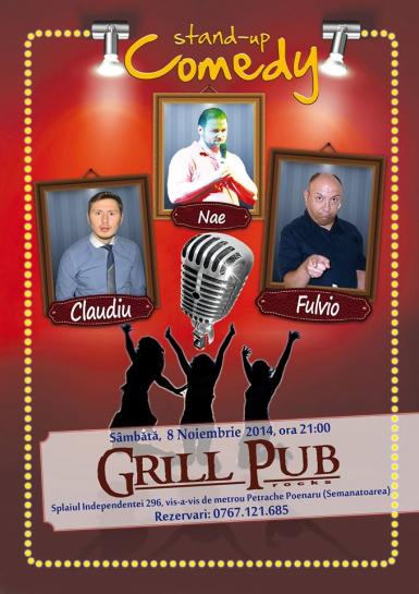 poze stand up comedy in grill pub 