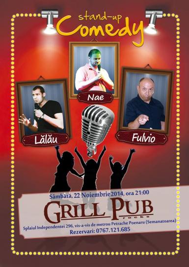 poze stand up comedy in grill pub 