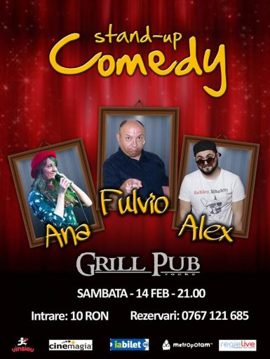 poze stand up comedy in grill pub