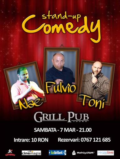 poze stand up comedy in grill pub