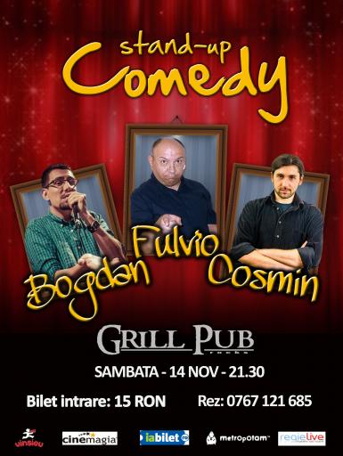 poze stand up comedy in grill pub