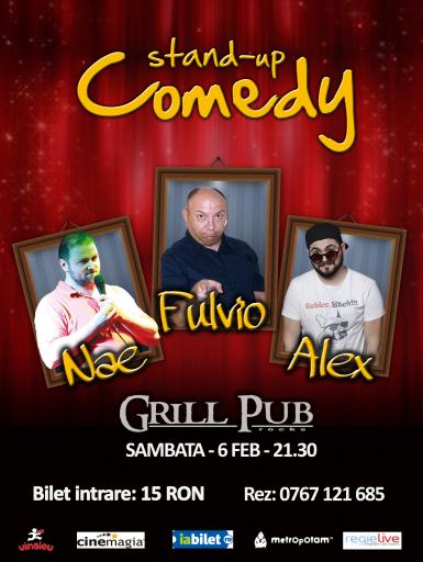 poze stand up comedy in grill pub