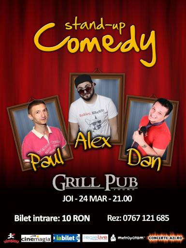 poze stand up comedy in grill pub 