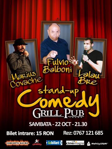 poze stand up comedy in grill pub 