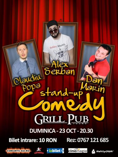 poze stand up comedy in grill pub 