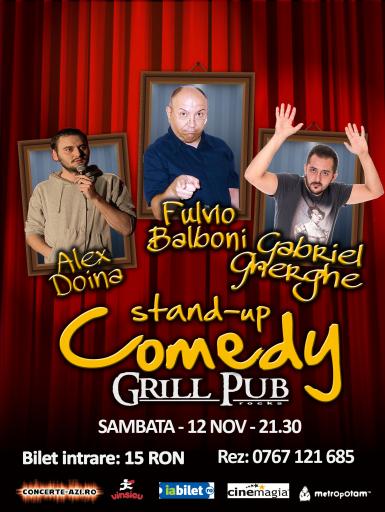 poze stand up comedy in grill pub 