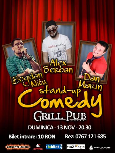 poze stand up comedy in grill pub 