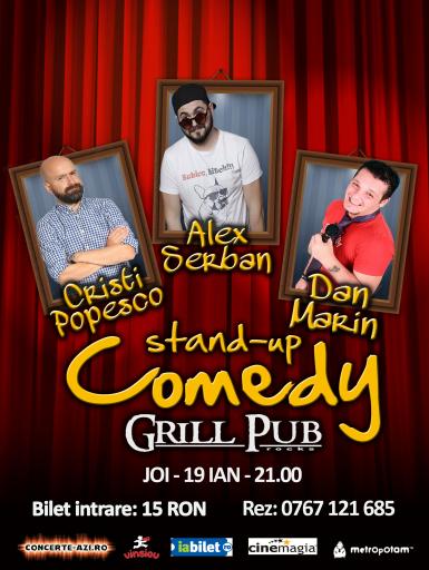 poze stand up comedy in grill pub 