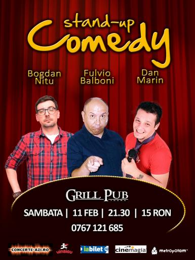 poze stand up comedy in grill pub 