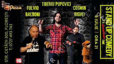 poze stand up comedy la atelierul de pizza floresti