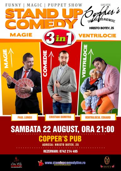 poze stand up comedy magie si ventrilocie sambata 22 august