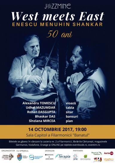 poze west meets east enescu menuhin shankar