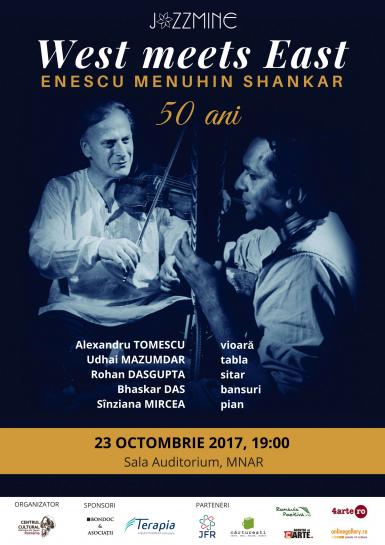 poze west meets east enescu menuhin shankar