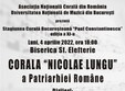 concert sus inut de corala nicolae lungu a patriarhiei romane