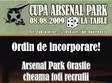 cupa arsenal park la table