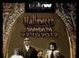 halloween party in black white