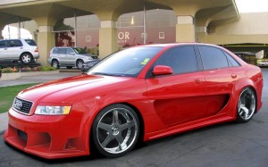 audi a4 tuning red