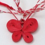 martisor quilling 2014 fluture rosu