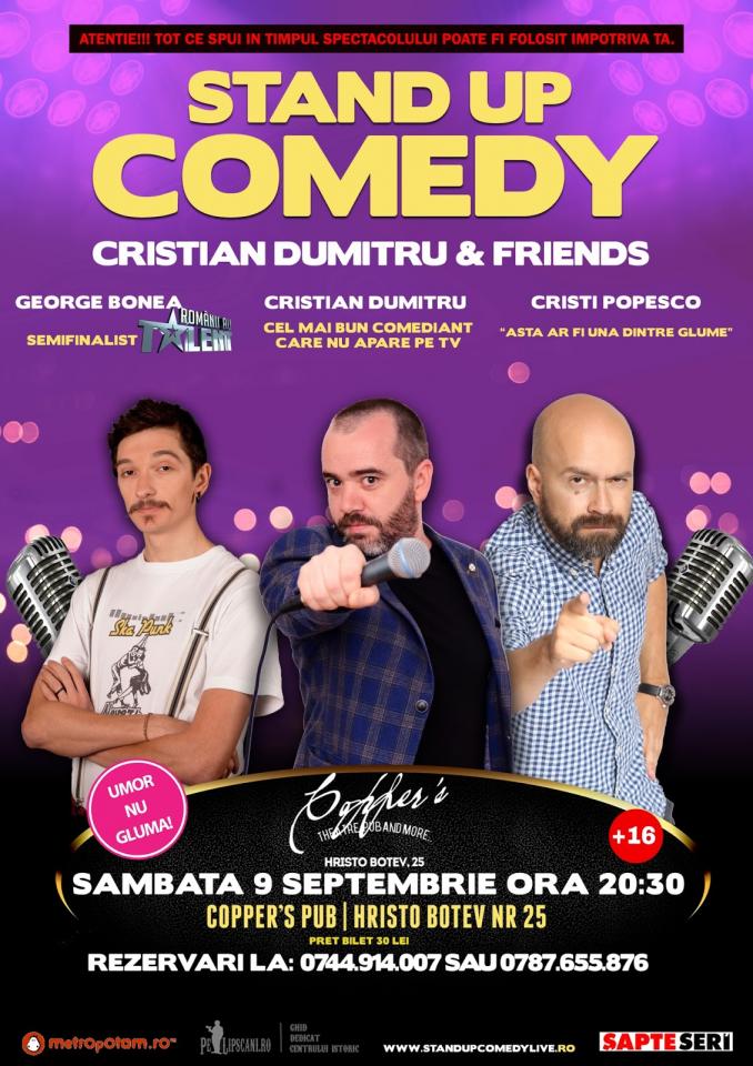 Stand Up Comedy Bucuresti Sambata 9 Septembrie