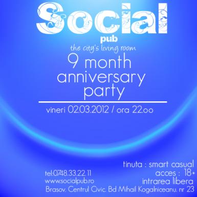 poze 9 months anniversary in social pub
