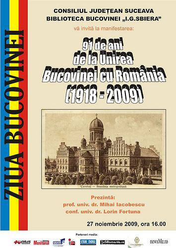 poze 91 de ani de la unirea bucovinei cu romania 1918 2009 