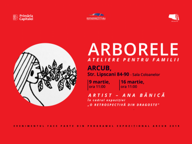 poze arborele atelier pentru familii cu artista ana banica in cadru