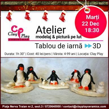 poze atelier clayplay tablou de iarna 3d