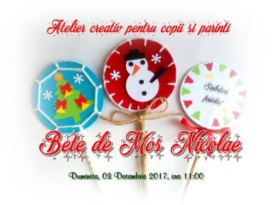 poze atelier creativ pentru copii si parinti bete de mos nicolae