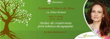 poze atelier de creativitate prin tehnica decupajului