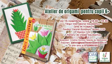 poze atelier de origami pentru copii