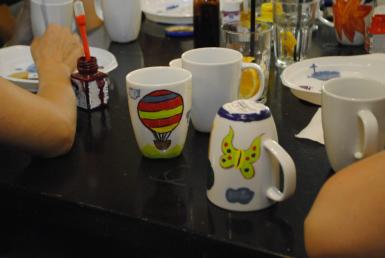 poze atelier de pictura pe ceramica